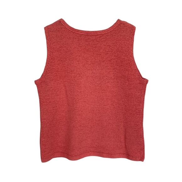 Pendleton Coral V-Neck Sleeveless Sweater - XL - Picture 3 of 4